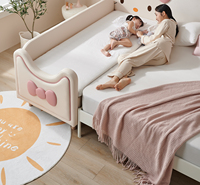 Massivholz Moderne Kinder bett Bett Lagerung Umwelt freundliche langlebige weiche rosa Muschel form Prinzessin Design für Mädchen Schlafzimmer