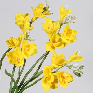 Flores de Fresia Artificiales de Alta Gama, 2 Ramas, Tacto Natural, Fresia <span class=keywords><strong>Refracta</strong></span> para Decoración de Interiores, Sala de Estar, Hogar y Bodas - Product Image 6