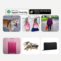 Localisateur GPS 4G certifié MFI avec suivi en temps réel et alarme pour sacs, enfants, personnes âgées - Contrôle via application Android/iOS Find My