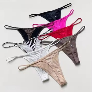 Ropa interior personalizada de fábrica Algodón/Modal Cintura baja Tanga Bragas Ropa interior <span class=keywords><strong>Bikini</strong></span> Tanga sin costuras - Product Image 6