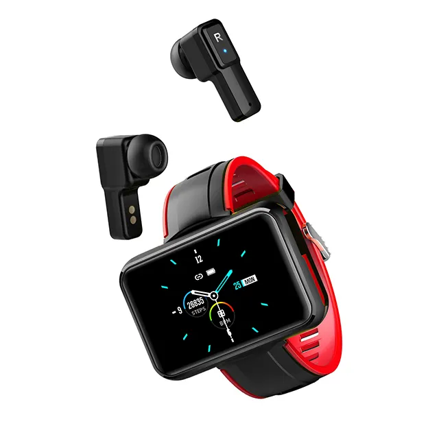 2024 Sport 1,4 Zoll voll berührungsempfindliche Smartwatch T91 tws Ohrhörer 2 in 1 Kopfhörer Smart Watch kabellose Ohrhörer