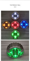 Marqueur de sécurité routière en alliage d'aluminium IP68 de Chine, clignotant à LED solaire pour autoroute, avec une portée visuelle de 1000 m, 72 unités