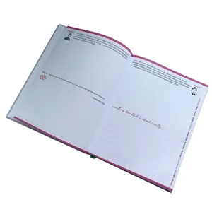 2023 Uptodate Wholesale Custom Design Gratitude Planner Linen Fabric Premium A5 Hardcover Dotted Notebook Journal