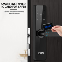Cerradura Inteligente para Puerta de Apartamento/Hotel F17-TT, Desbloqueo Múltiple (Huella Digital/Contraseña/Tarjeta/Llave/Aplicación), Control por Aplicación TT Lock en la Nube
