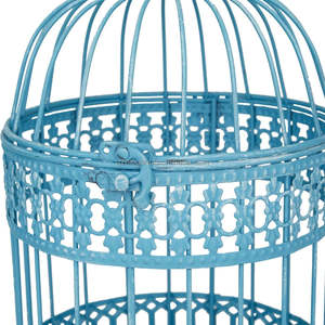 Matrimonio all'ingrosso della decorazione della gabbia dell'uccello del metallo decorativo di colore blu dell'annata - Product Image 5