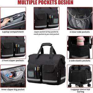 Sac médical national pour médecins et infirmières - Sac de secours en polyester imperméable avec compartiment pour traumatisme, rouge, EMS, sac de paramédic - Product Image 4