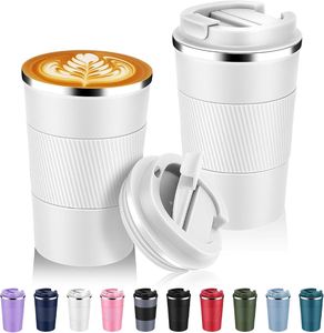 แก้วกาแฟแบบพกพาสแตนเลสสตีลขนาด 14 ออนซ์ พร้อมฝาปิดแบบ Fip จากโรงงาน - Product Image 4