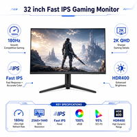 Monitor Gaming 2K QHD 32 Inci 180Hz Fast IPS 2560x1440 HDR400 Gameplay Lancar OEM Pabrik