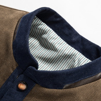 Blouson moto personnalisé 100 % ajusté grande taille avec fermeture éclair, en velours côtelé double couche, décontracté, haut de gamme, pour homme, vente chaude