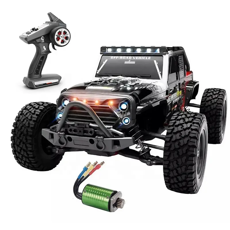 Su chi Yu trôi đèn LED off road 4WD 4x4 2.4G tỷ lệ 70km Tốc độ cao điện RC Crawler không chổi than Đồ chơi xe hơi cho người lớn