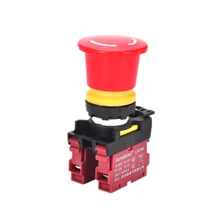 Botón de Paro de Emergencia Rojo, Interruptor de Paro de Emergencia Tipo Hongo, Botón de Pánico LA36M 10A, Impermeable - Product Image 2