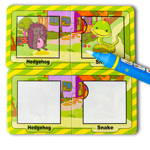 Libri Illustrati Reversibili che Cambiano Colore con l'Acqua, Carte Riutilizzabili Sensibili all'Acqua con Cartoni Animati per Bambini - Product Image 6