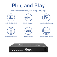 Pemisah Video Multi Viewer 4K60 8 Input HDMI DisplayPort dengan Pengalihan Tanpa Hambatan OSD Audio Web RS232