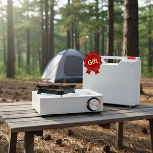 Réchaud de <span class=keywords><strong>camping</strong></span> portable AZ06 coupe-vent, nouveau modèle 2025, brûleur à gaz butane avec allumage piézo, 4000W haute puissance pour barbecue en plein air, pique-nique - Product Image 1