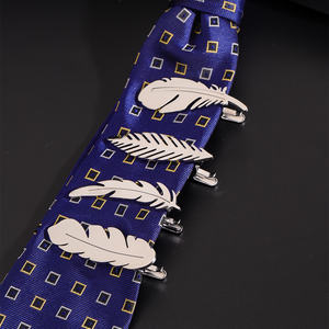 Nueva moda para hombre, Clip de corbata, Serie de plumas brillantes, serie Goros, regalo del Día del Padre - Product Image 2