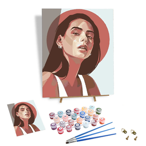 Fabbrica all'ingrosso pittura facile <span class=keywords><strong>da</strong></span> numeri ritratto bella signora in cappello pittura <span class=keywords><strong>da</strong></span> 40x50cm per camera <span class=keywords><strong>da</strong></span> letto arte della parete - Product Image 1