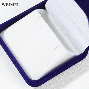 Caja de embalaje de joyería rectangular LED de ante azul WEIMEI elegante caja colgante de pulsera rectangular para exhibición de joyería de moda - Product Image 6