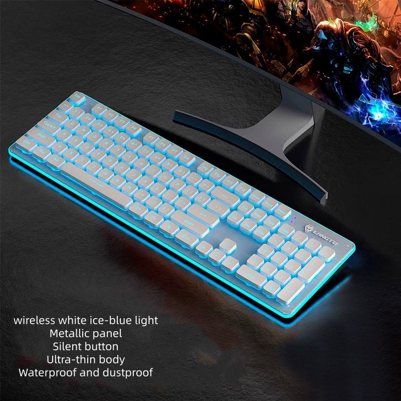 white 2.4G wireless-ice blue