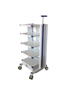 Diskon 4 lapisan menara laparoskop seluler medis GINEE troli endoskopi endoskopi keranjang medis - Product Image 4