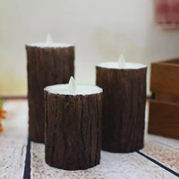 Moving Docht Pine Shape battery Fernbedienung elektronische LED-Kerzen lampe