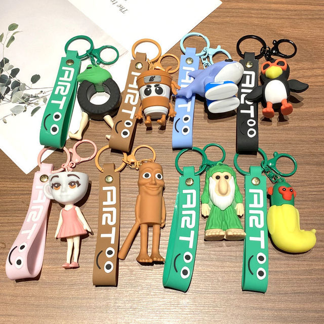 Human Pendant Hot Meme Foreign Version Shanhaijing 3D Creative Anime Eco-friendly PVC Carabiner Cute Customizable Keychain