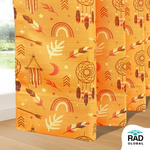 Rideaux Imprimés Floraux Imperméables Jaune Joyeux avec Tissu en Polyester Teint en Masse pour Utilisation Extérieure sur Patio et Balcon - Product Image 6