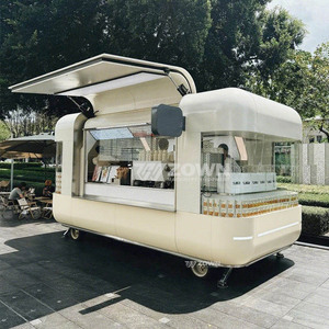 Remorque alimentaire compacte et incurvée avec grande fenêtre transparente, camion mobile de vente de boissons - Product Image 2