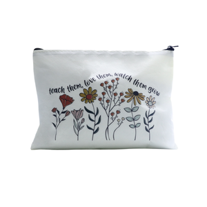 Pochette de <span class=keywords><strong>voyage</strong></span> de luxe imperméable à fermeture éclair avec motif lettres imprimé et logo personnalisé, capacité moyenne, pour cosmétiques et maquillage, trousse à crayons, tendance - Product Image 1