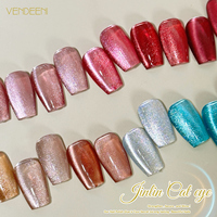 Vendeeni 48 Couleurs Vernis Gel Magnétique Effet Œil de Chat 15ml, Kit Gel Ongles Œil de Chat avec Logo Personnalisé pour Fournisseur d'Ongles Professionnel