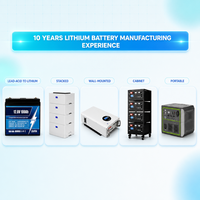 Batterie empilée à quatre modules 20 kWh 51,2 V 100 Ah au phosphate de fer lithium pour stockage domestique avec indicateurs LED
