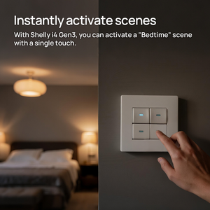 Controlador Inteligente Shelly I4 Gen3 de 4 <span class=keywords><strong>Canales</strong></span> con Entradas WIFI, Alimentado por CA, que Permite Activar y Desactivar Escenas Creadas - Product Image 2
