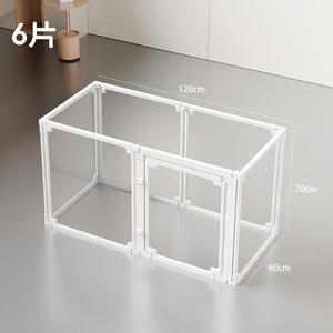 Şeffaf Çevre Dostu Küçük Orta Boy Köpek Kafesi Küçük Hayvanlar İçin Düz Desenli İç Mekan Dış Mekan Evcil Hayvan Çiti Plastik - Product Image 2