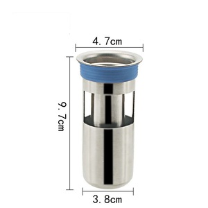 Filtro per Scarico a Pavimento in Acciaio Inox, Deodorante, Filtro per Lavandino, Colino per Rifiuti, Filtro Inclinato in Acciaio Inox - Product Image 2
