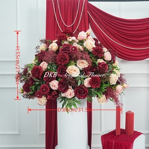 Wholesale Wedding Centerpieces Table Decorations Arrangement Artificial Silk <b>Flower</b> Ball - Product Image 3