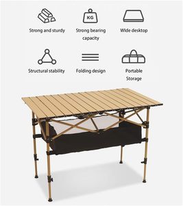 Wholesale Modern Small Carbon Steel Folding <strong>Table</strong> Outdoor Portable Camping Rolling <strong>Table</strong> for Picnic - Product Image 4
