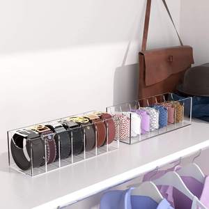 Organizer Sabuk Akrilik Modern Ramah Lingkungan 7 Kompartemen Kotak Penyimpanan Transparan untuk Makeup Perhiasan - Product Image 4