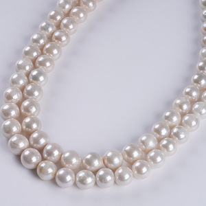 Cuentas Redondas Edison de 11-13 mm, Perlas Naturales de Agua Dulce, Cuentas Sueltas Barrocas Blancas para Hacer Joyas de Collar y Pulsera - Product Image 2