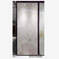 Paneles de Pared de Gran Formato Wharton, Losas de Piedra Sinterizada, Azulejos de Porcelana Cerámica con Diseño Retro de Mármol Rosa Ónix para Cocina