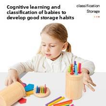 Juguete para niños Montessori, juguete educativo de Motor fino tres en uno, juguete de madera transfronterizo <span class=keywords><strong>Popular</strong></span> con clasificación de colores - Product Image 3