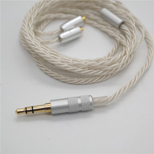 Silver Plated MMCX <b>Headphone</b> Cable For SE846 SE535 SE215 SE425 UE900 Male To Male Audio <b>Adapter</b> Coiled Design - Product Image 3