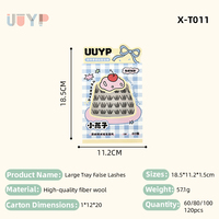 Bulu Mata Palsu UUYP Tanpa Lem, Perekat Sendiri, Model Cluster, Tray Besar, Tipis, OEM/ODM, untuk Ekstensi Bulu Mata DIY, Peralatan Rias
