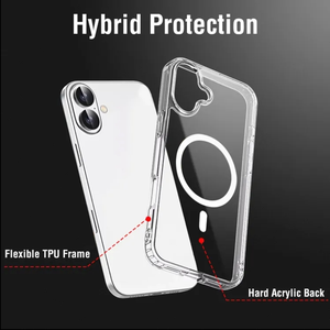 Funda Magnética Transparente de TPU y Acrílico al por Mayor con Cubierta Trasera Clara para iPhone 16 Plus 15 14 Pro Max 13 12 <span class=keywords><strong>Mini</strong></span> 11 XS XR 7 8 - Product Image 2