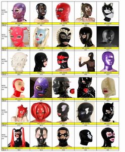 Sexy <span class=keywords><strong>Latex</strong></span> Mũ Mặt Nạ Cao Su Mặt Nạ Bên Mặt Nạ Thời Trang Sexy Mũ Với Trắng Cạnh Màu Sắc Phù Hợp Với Đầu - Product Image 6