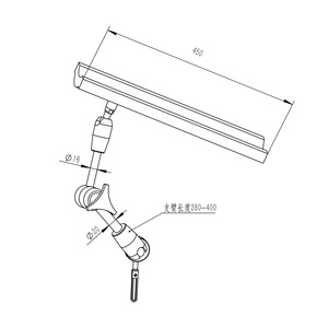 Great Cause Operating <b>Table</b> Arm Rest WYAM080-B 30kg Load Bearing Adjustable Stable Anti-Slip Support Frame - Product Image 3