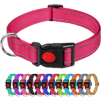 Collier Réfléchissant en Nylon Solide Réglable pour Petits Chiens, 12 Couleurs, avec Anneaux en D, Style Classique, Accessoire d'Entraînement pour Chats et Chiens - Vente en Gros