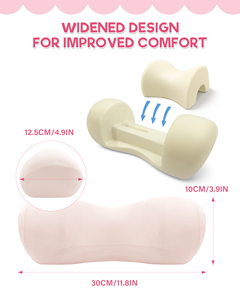 Ergonomic Neck Support Pillow Bone Shape <b>Memory</b> Foam Orthopedic Cervical Pillow for Adults Solid Color Minimalist Design - Product Image 2