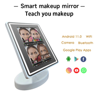 Miroir de maquillage intelligent Android avec écran tactile LED rectangulaire moderne de 10,1 pouces, fabrication OEM/ODM, vente en gros pour hôtels et salons de beauté