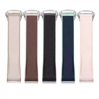 Correa de Reloj de Silicona de Lujo en Dos Tonos, Color Negro y Oro Rosa, Correa de Goma Suave de 20 mm para Reloj Omega X Swatch Moon