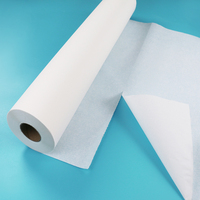 Rouleau de drap de lit jetable hygiénique confortable blanc 60cm de large X 100m crêpe texture pour table de massage