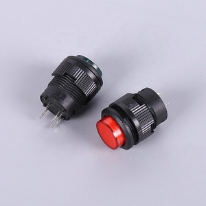 Interrupteur à bouton-poussoir LED rond à verrouillage automatique R16-503AD R16-503BD, réinitialisation momentanée, 250VAC 3A - Product Image 2